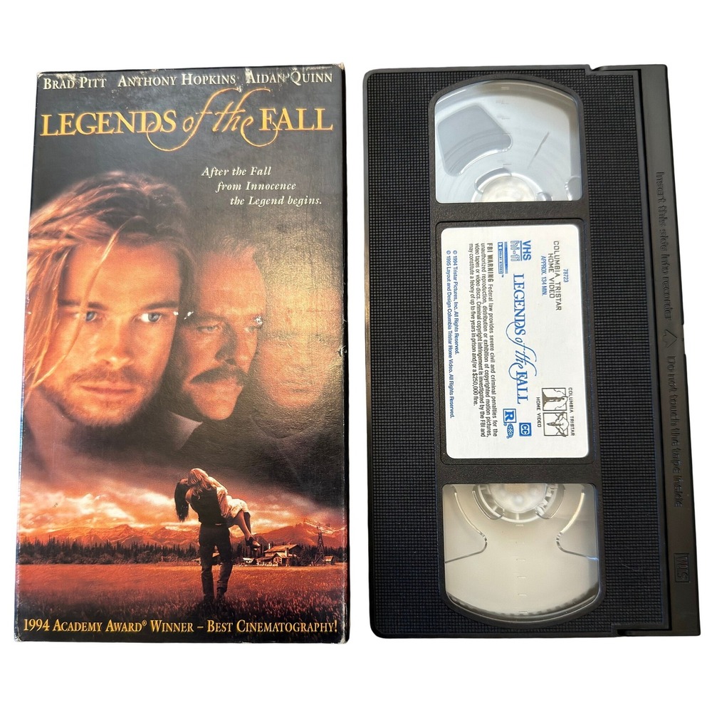 Legends of the Fall VHS 1994 Brad Pitt Anthony Hopkins Columbia Tristar 78723